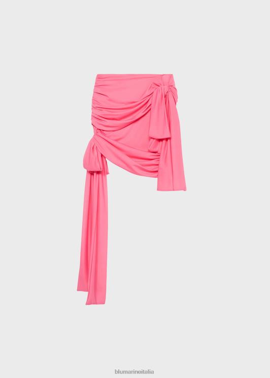 Blumarine donne gonna in jersey con fiocchi e volant abbigliamento 0L44T133