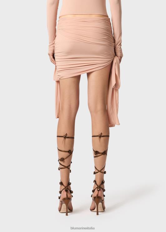 Blumarine donne gonna in jersey con fiocchi e volant abbigliamento 0L44T134