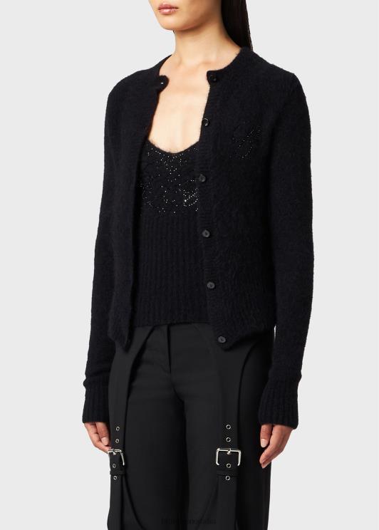 Blumarine donne twin-set con monogramma b ricamato in strass abbigliamento 0L44T118