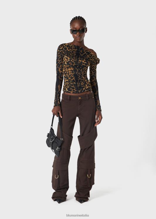 BLUMARINE X LVR donne Pantaloni esclusivi capsule con icone della passerella abbigliamento 0L44T146