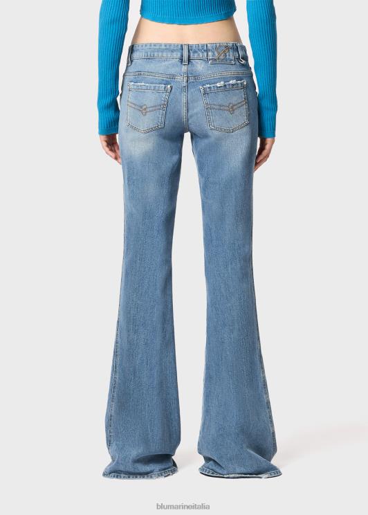 Blumarine donne Jeans a zampa di elefante con lavaggio medio abbigliamento 0L44T170