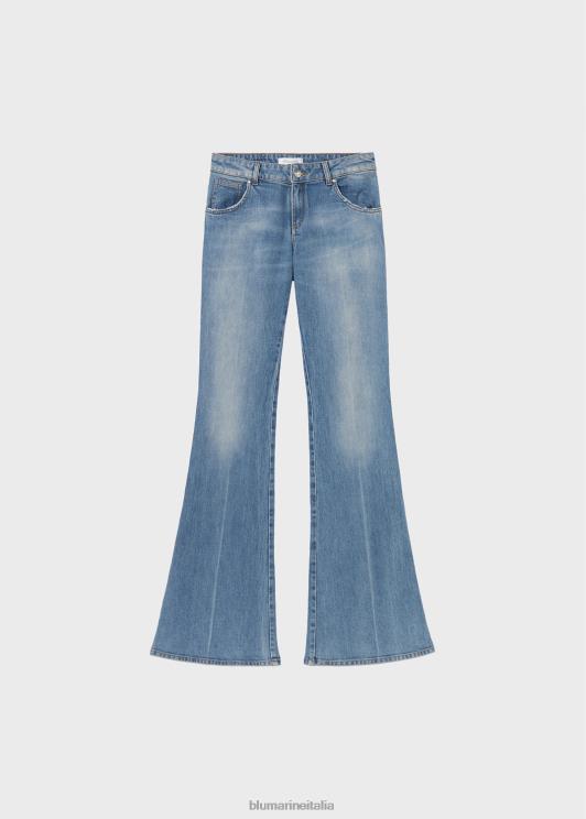 Blumarine donne Jeans a zampa di elefante con lavaggio medio abbigliamento 0L44T170
