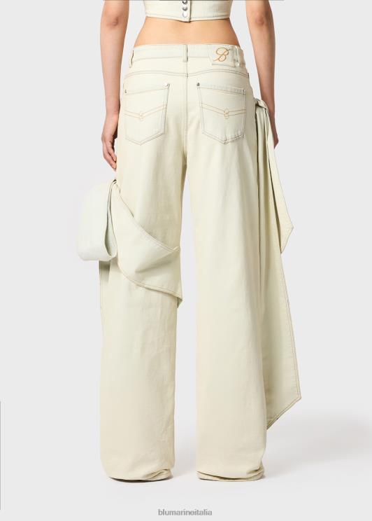 Blumarine donne jeans da ragazzo con fiocchi abbigliamento 0L44T167