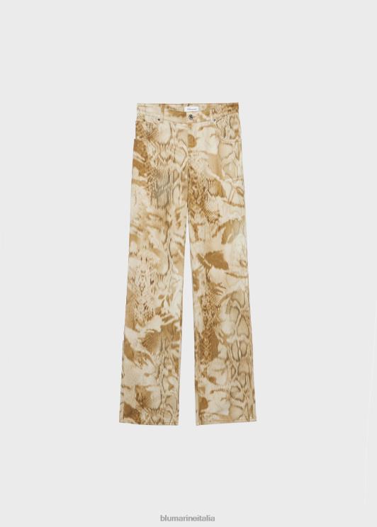 Blumarine donne pantaloni da ragazzo con stampa cargo-patch abbigliamento 0L44T153