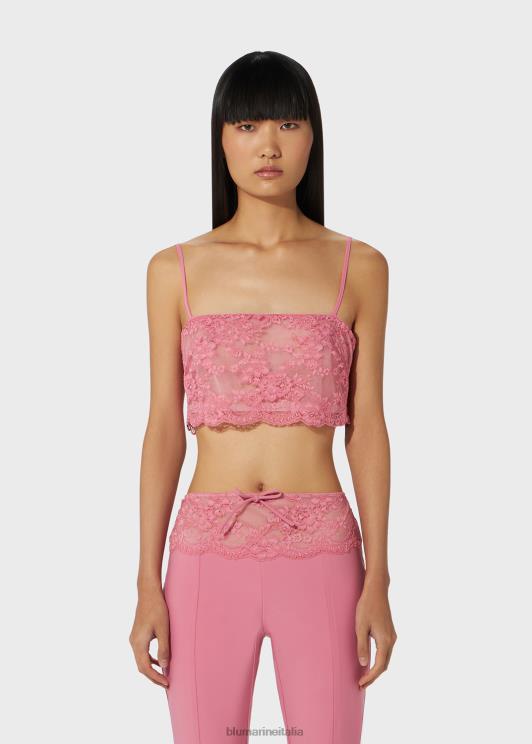 Blumarine donne top corto in pizzo abbigliamento 0L44T76