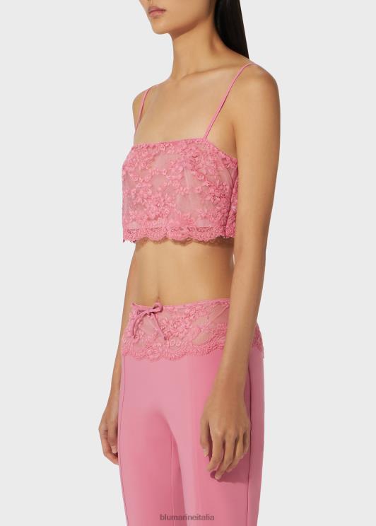 Blumarine donne top corto in pizzo abbigliamento 0L44T76