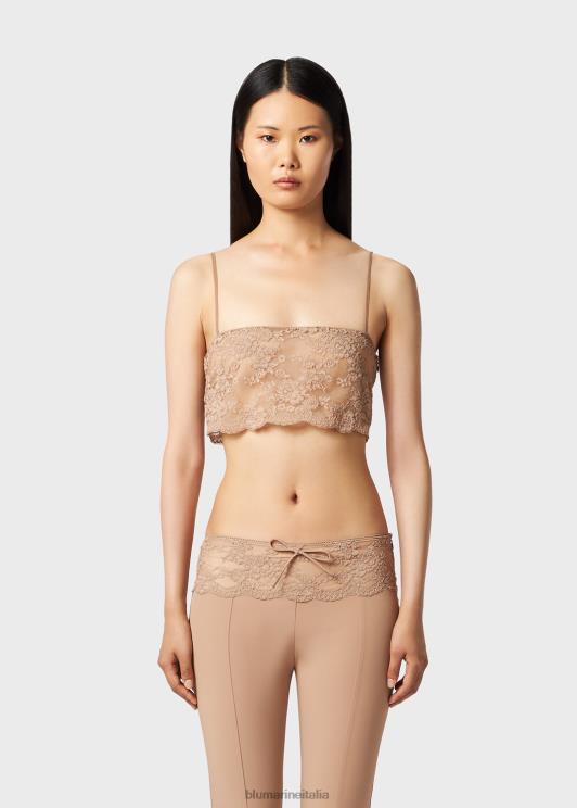Blumarine donne top corto in pizzo abbigliamento 0L44T77