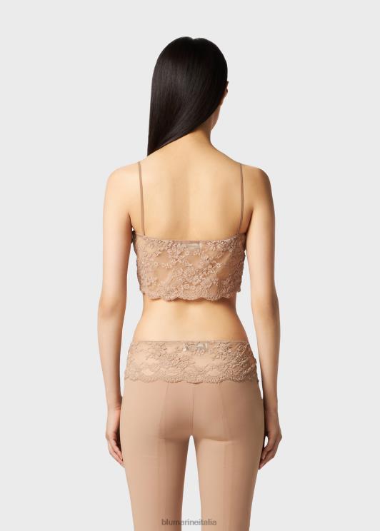 Blumarine donne top corto in pizzo abbigliamento 0L44T77