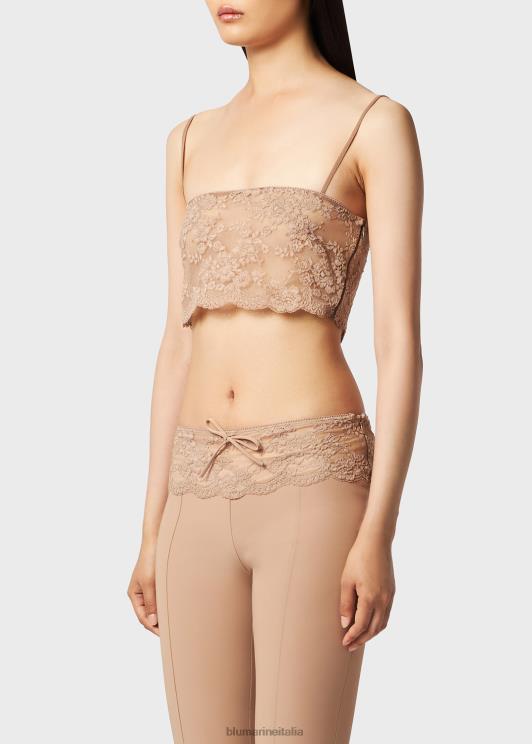 Blumarine donne top corto in pizzo abbigliamento 0L44T77