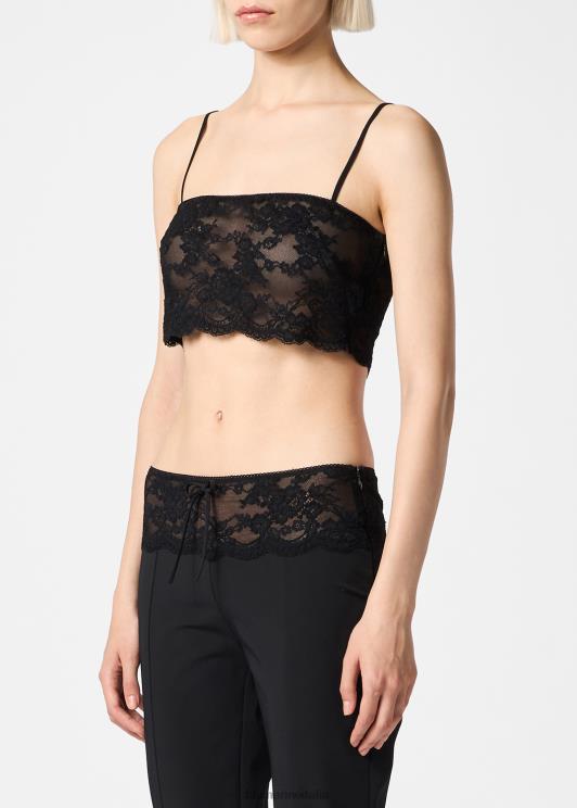 Blumarine donne top corto in pizzo abbigliamento 0L44T78