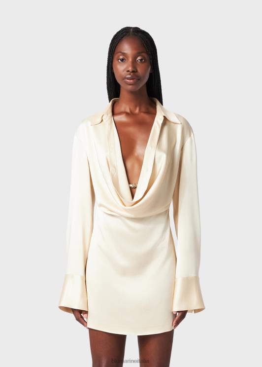 Blumarine donne Abito con collo ad anello in raso abbigliamento 0L44T13