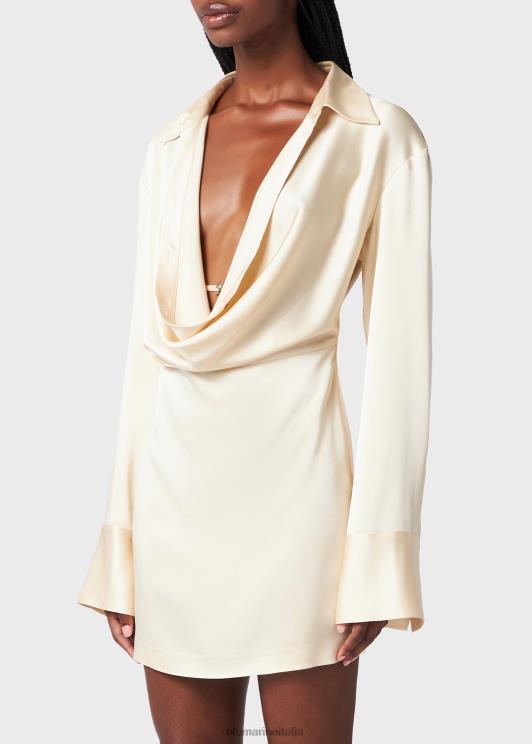 Blumarine donne Abito con collo ad anello in raso abbigliamento 0L44T13