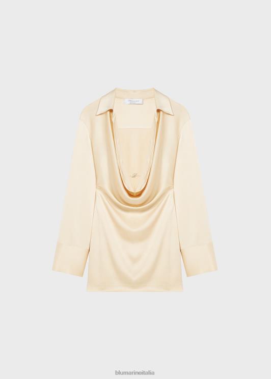 Blumarine donne Abito con collo ad anello in raso abbigliamento 0L44T13