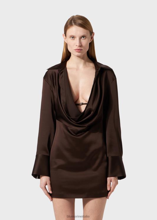 Blumarine donne Abito con collo ad anello in raso abbigliamento 0L44T14