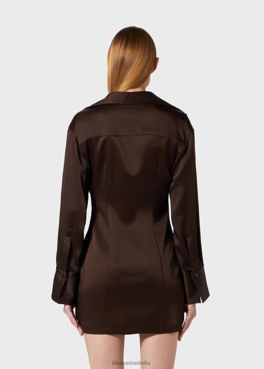 Blumarine donne Abito con collo ad anello in raso abbigliamento 0L44T14