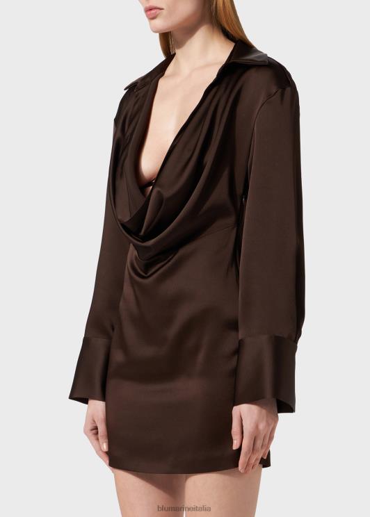 Blumarine donne Abito con collo ad anello in raso abbigliamento 0L44T14