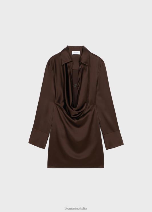 Blumarine donne Abito con collo ad anello in raso abbigliamento 0L44T14