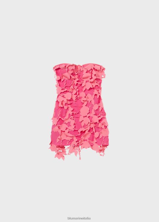 Blumarine donne abito a corsetto con rose tagliate al laser abbigliamento 0L44T4