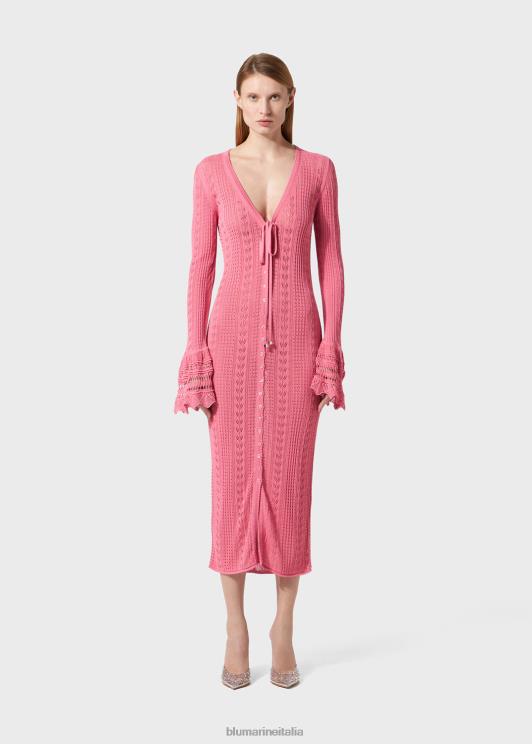 Blumarine donne abito chemisier midi in maglia abbigliamento 0L44T43