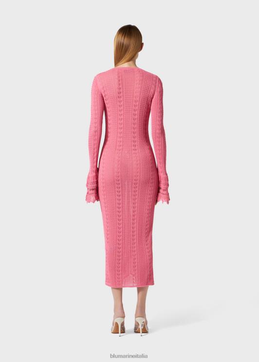 Blumarine donne abito chemisier midi in maglia abbigliamento 0L44T43
