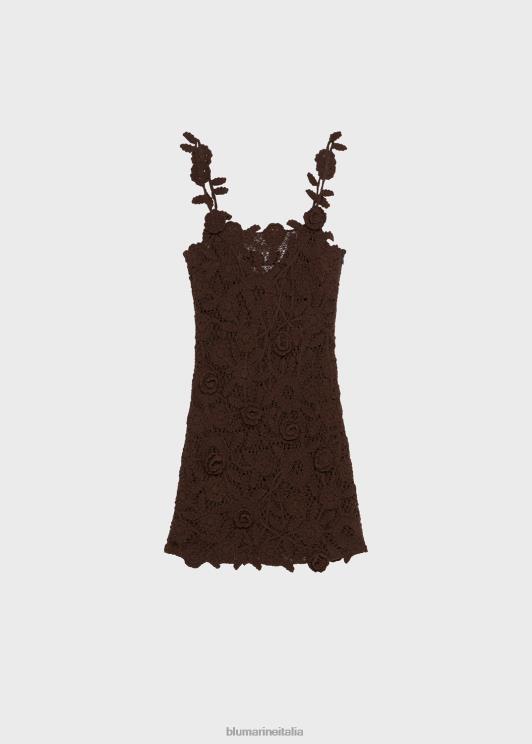 Blumarine donne abito in maglia con rose ricamate abbigliamento 0L44T16