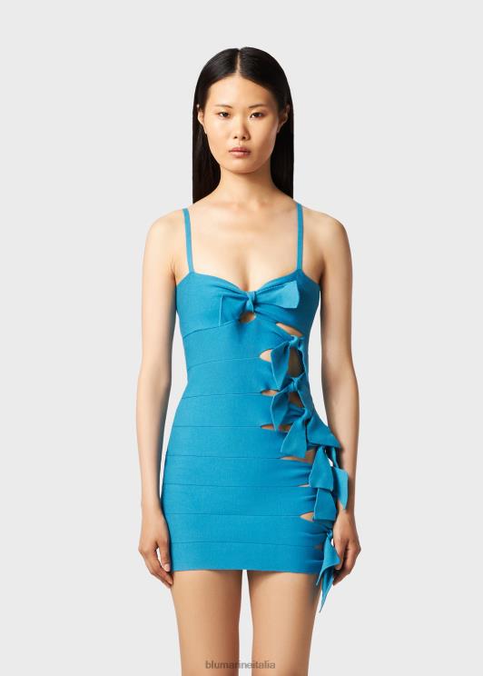 Blumarine donne miniabito con dettagli cut-out e fiocchi abbigliamento 0L44T26