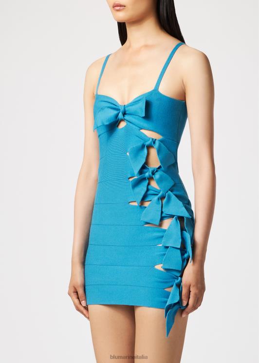 Blumarine donne miniabito con dettagli cut-out e fiocchi abbigliamento 0L44T26