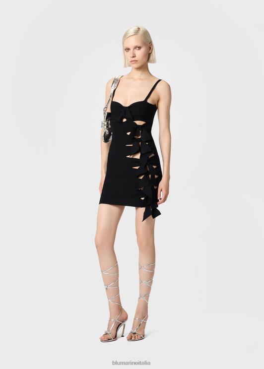 Blumarine donne miniabito con dettagli cut-out e fiocchi abbigliamento 0L44T28