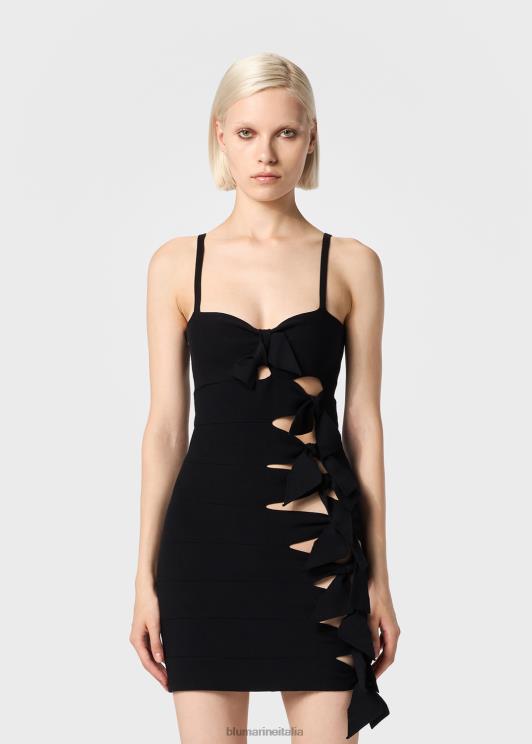 Blumarine donne miniabito con dettagli cut-out e fiocchi abbigliamento 0L44T28