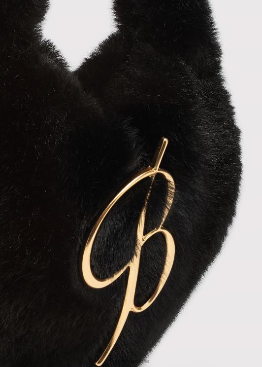 Blumarine donne Borsa a cuore in pelliccia sintetica con spilla monogramma B Accessori 0L44T266