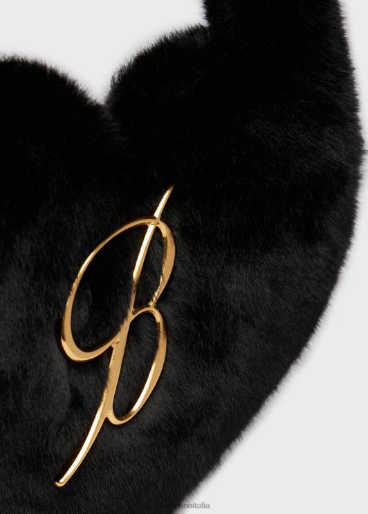 Blumarine donne Borsa a forma di cuore in pelliccia sintetica con spilla con monogramma b Accessori 0L44T259