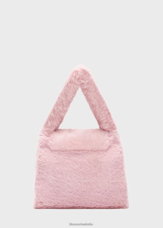 Blumarine donne Borsa a mano in pelliccia sintetica con spilla monogramma b in strass Accessori 0L44T283