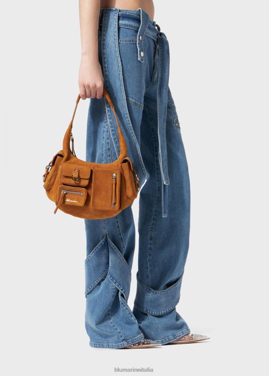 Blumarine donne borsa cargo in pelle nabuk di dimensioni normali Accessori 0L44T229