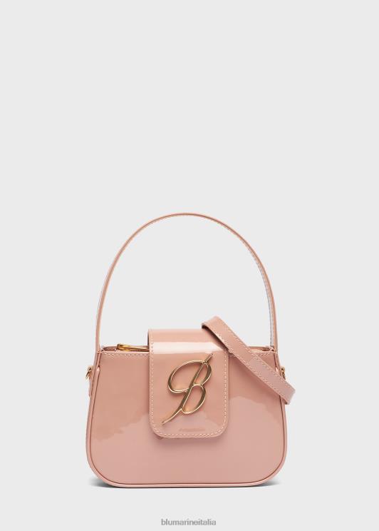 Blumarine donne borsa con patta in vernice con monogramma b Accessori 0L44T246