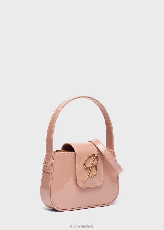 Blumarine donne borsa con patta in vernice con monogramma b Accessori 0L44T246