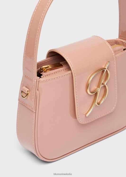 Blumarine donne borsa con patta in vernice con monogramma b Accessori 0L44T246