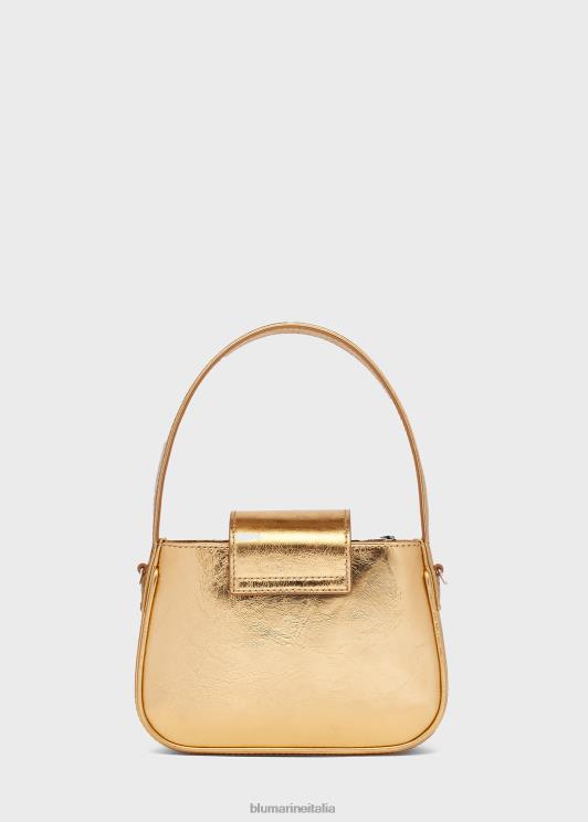 Blumarine donne borsa con patta laminata e monogramma b in strass Accessori 0L44T242