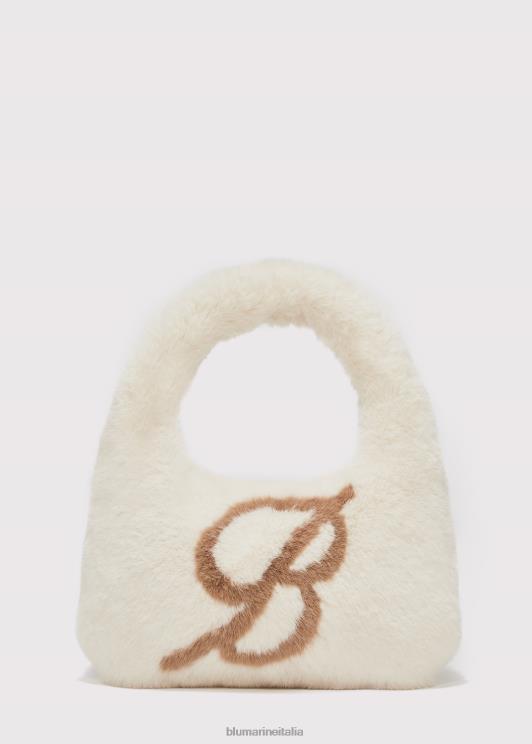 Blumarine donne borsa in ecopelliccia con logo intarsiato Accessori 0L44T228
