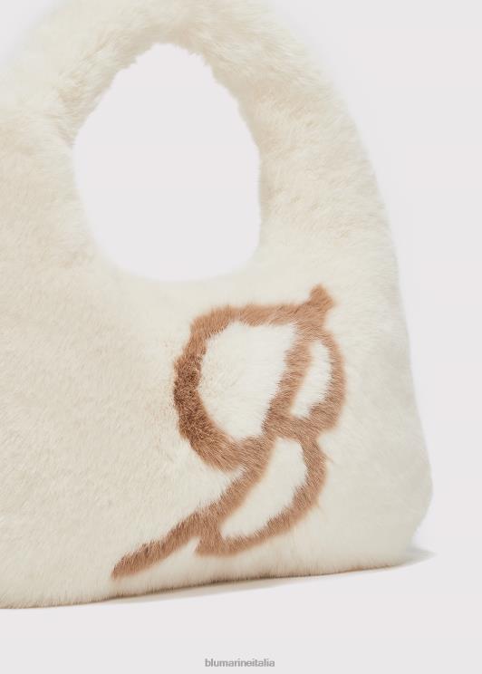 Blumarine donne borsa in ecopelliccia con logo intarsiato Accessori 0L44T228
