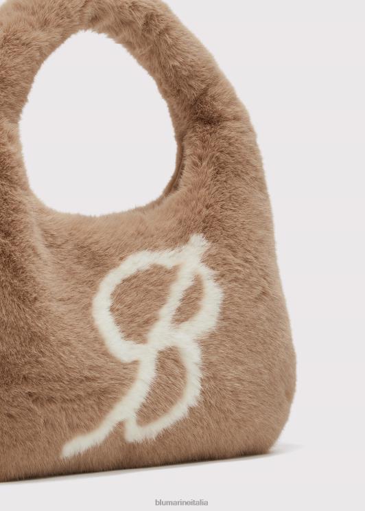 Blumarine donne borsa in ecopelliccia con logo intarsiato Accessori 0L44T268