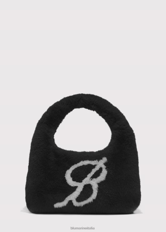 Blumarine donne borsa in ecopelliccia con logo intarsiato Accessori 0L44T269