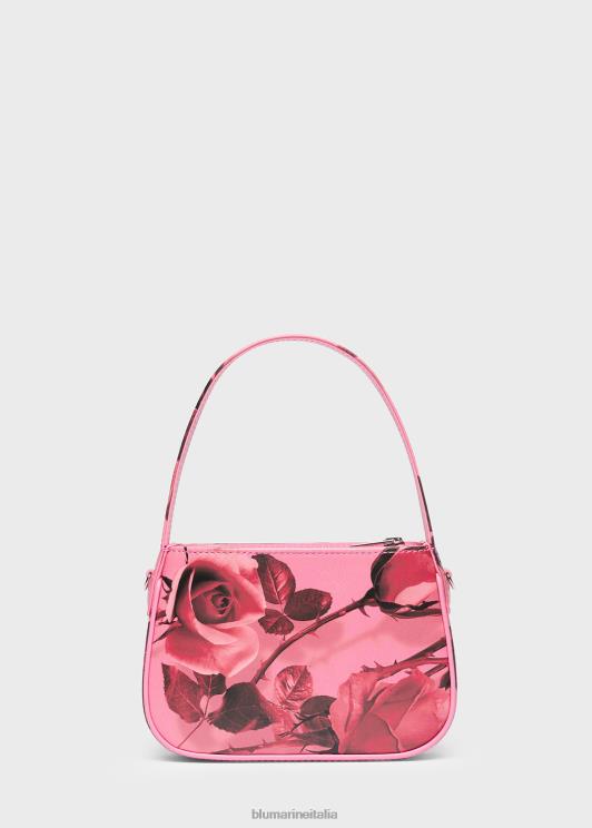 Blumarine donne borsa in nappa stampa rose torchon Accessori 0L44T245