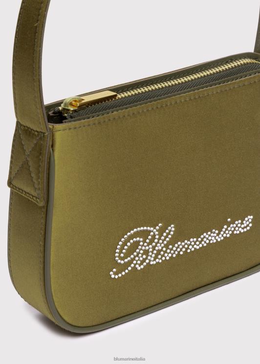 Blumarine donne borsa in raso con logo strass Accessori 0L44T255