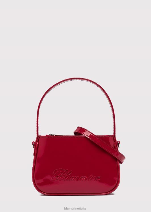 Blumarine donne borsa in vernice con logo in strass Accessori 0L44T223