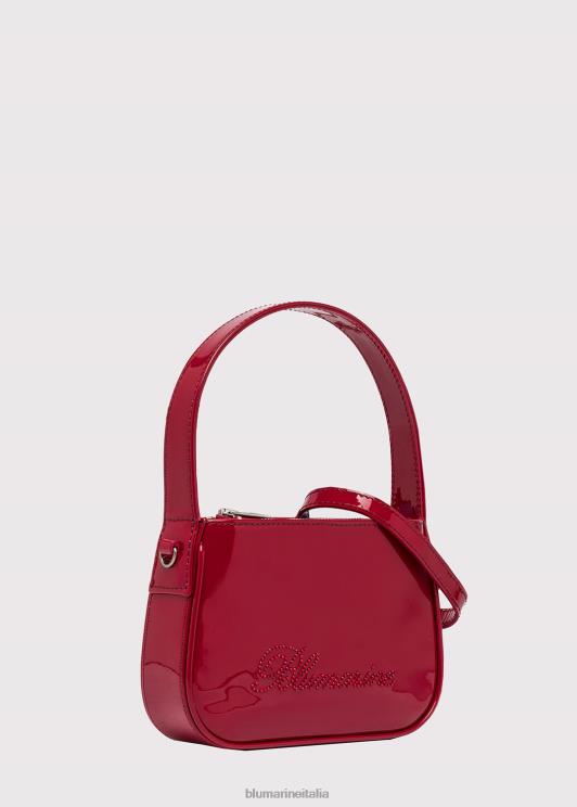 Blumarine donne borsa in vernice con logo in strass Accessori 0L44T223