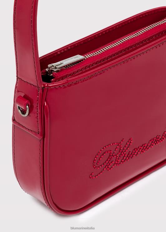 Blumarine donne borsa in vernice con logo in strass Accessori 0L44T223