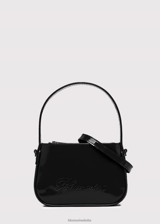 Blumarine donne borsa in vernice con logo in strass Accessori 0L44T224
