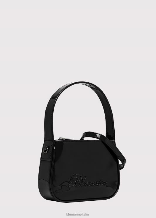 Blumarine donne borsa in vernice con logo in strass Accessori 0L44T224
