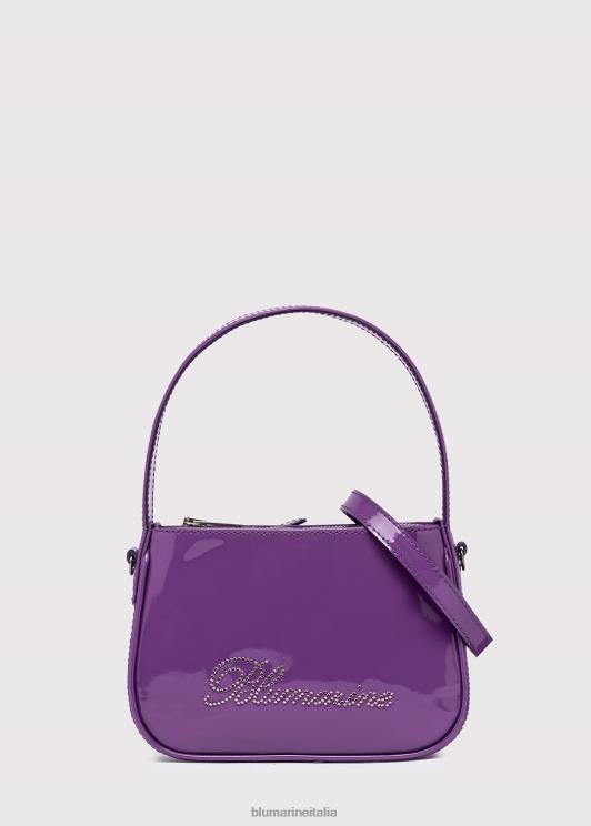 Blumarine donne borsa in vernice con logo in strass Accessori 0L44T225