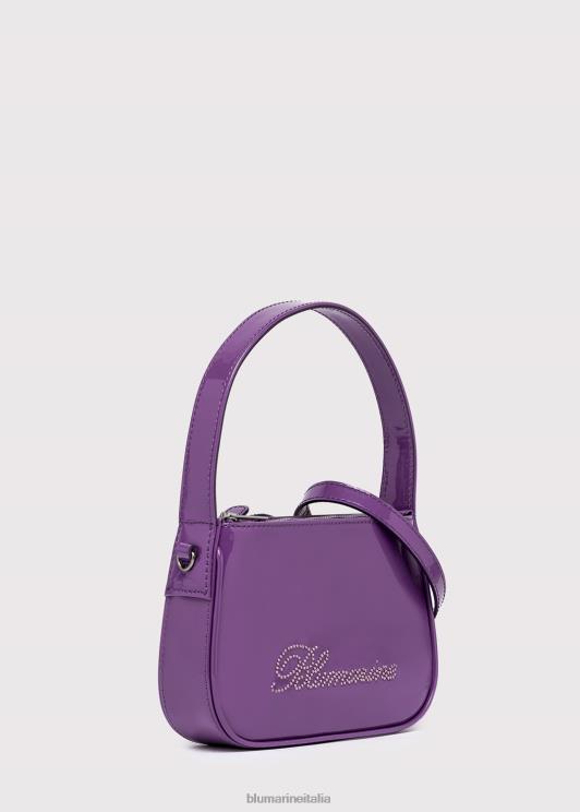 Blumarine donne borsa in vernice con logo in strass Accessori 0L44T225